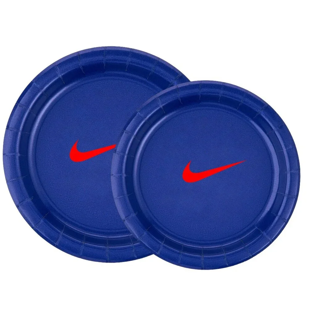 Custom Retro Basketball Party Tableware Set | Blue with Red Design | 60 PCS